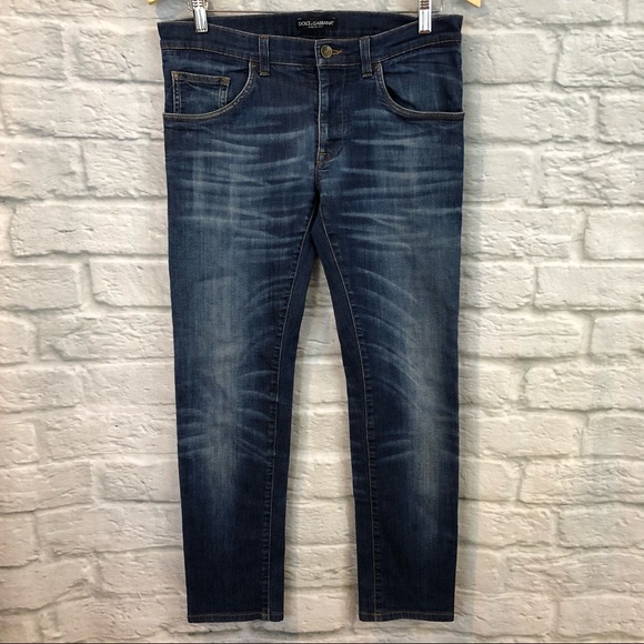 Dolce & Gabbana Denim - Dolce & Gabbana Euro 46 Blue Crop Skinny Jeans